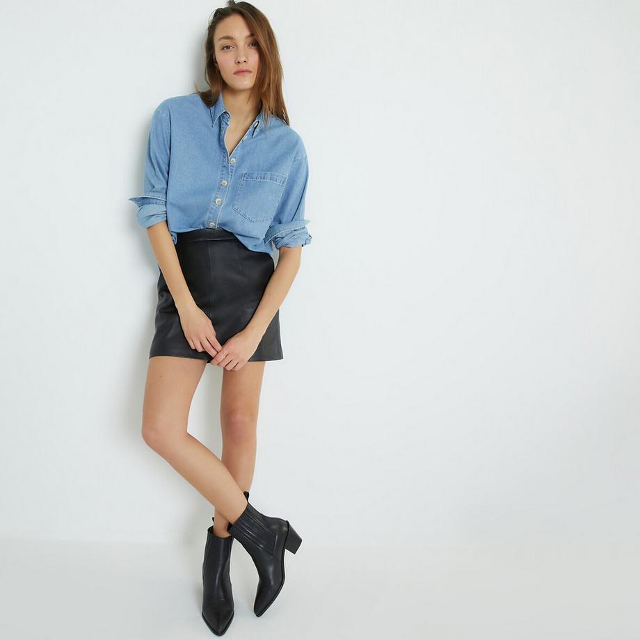 La Redoute Collections Camicia in denim a maniche lunghe vestibilità regolare  