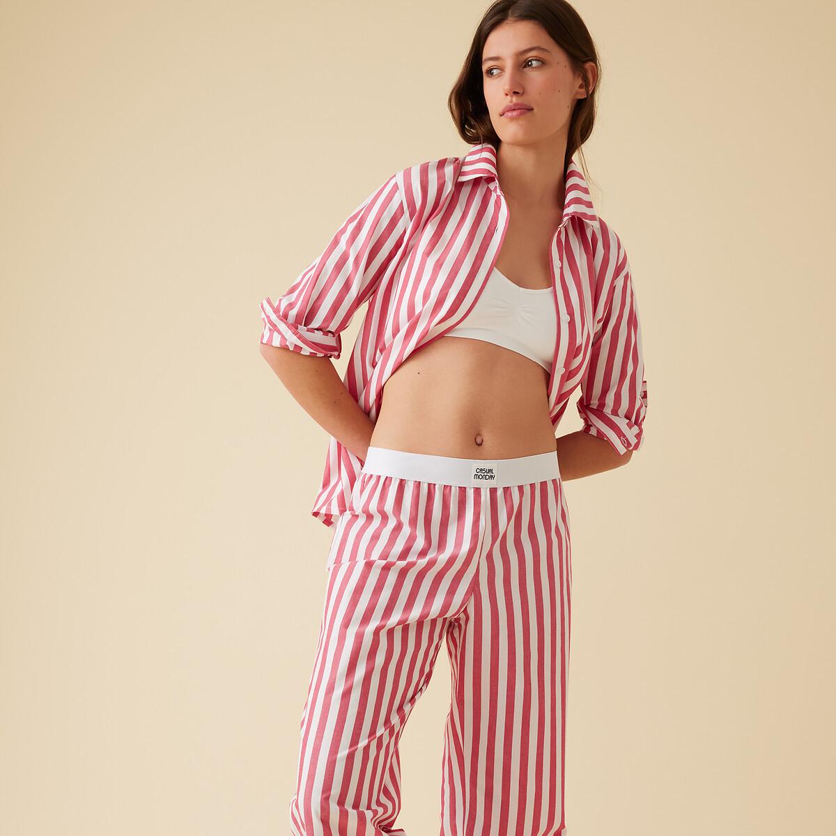 La Redoute Collections  Pyjama aus gestreifter Popeline 