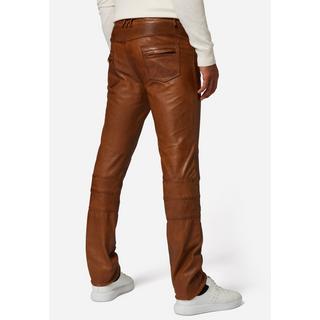 RICANO  Lederhose Franklin, Im klassischem 5-Pocket-Stil mit Bikerapplikationen 