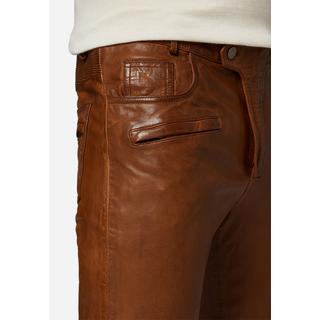 RICANO  Lederhose Franklin, Im klassischem 5-Pocket-Stil mit Bikerapplikationen 