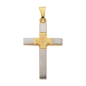 Pendentif croix or jaune 750, 30x16mm