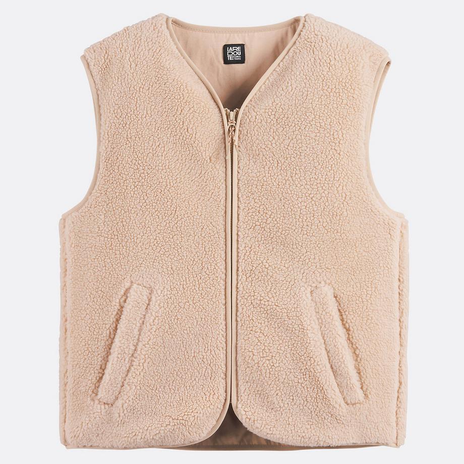 La Redoute Collections Gilet en grosse maille zippé  