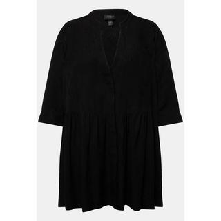 Ulla Popken Tunica Jacquard Collo Alto Scollo V Maniche 3/4  