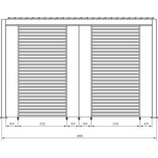 mutoni Gazebo parasole Ocean antracite 123x238  