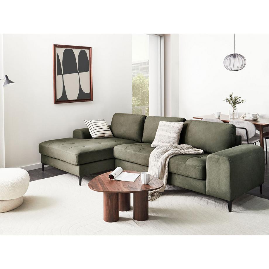 Beliani Canapé d'angle côté droit en Tissu Traditionnel KIRUNA  