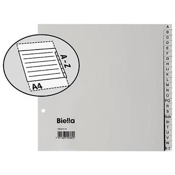 BIELLA Register PP grau A4 19642400 24-teilig a-z teildeckend