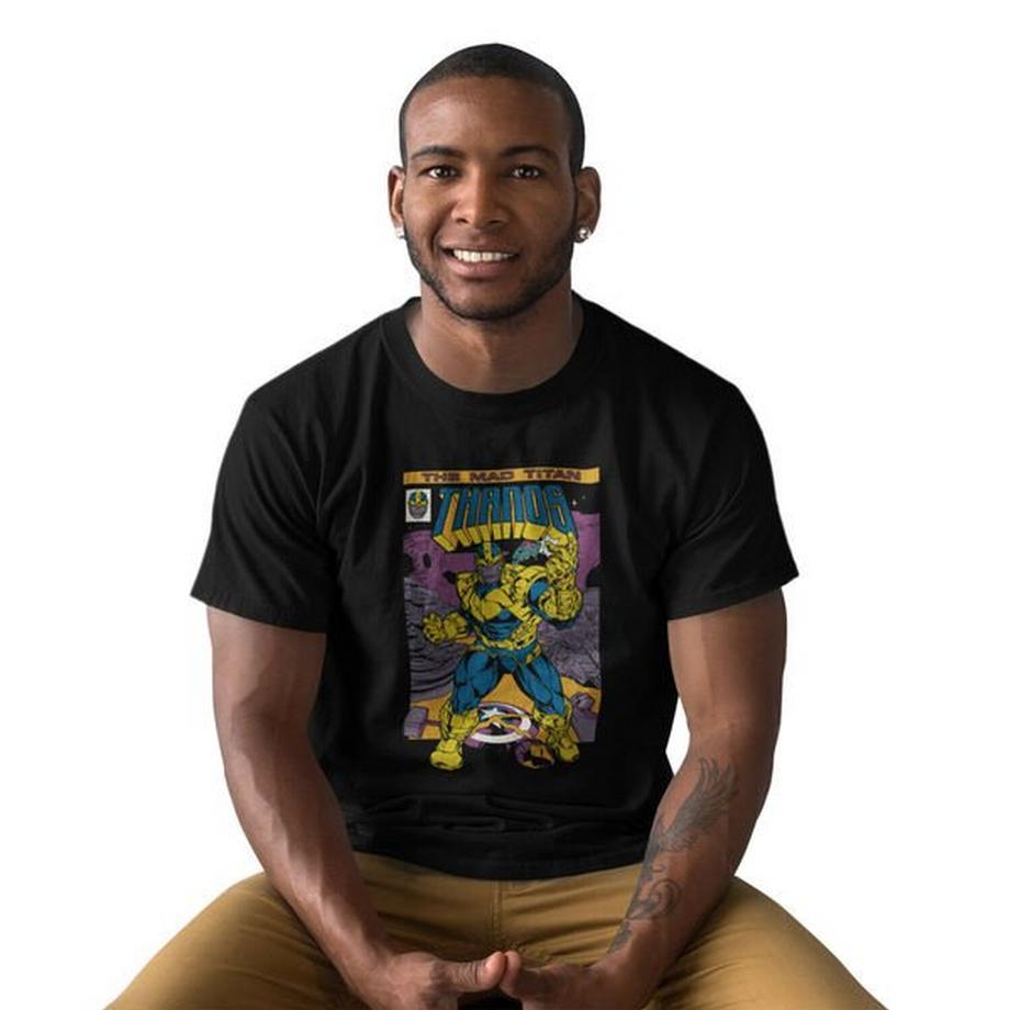 Marvel Avengers Thanos The Mad Titan T-Shirt con Stampa Grafica  