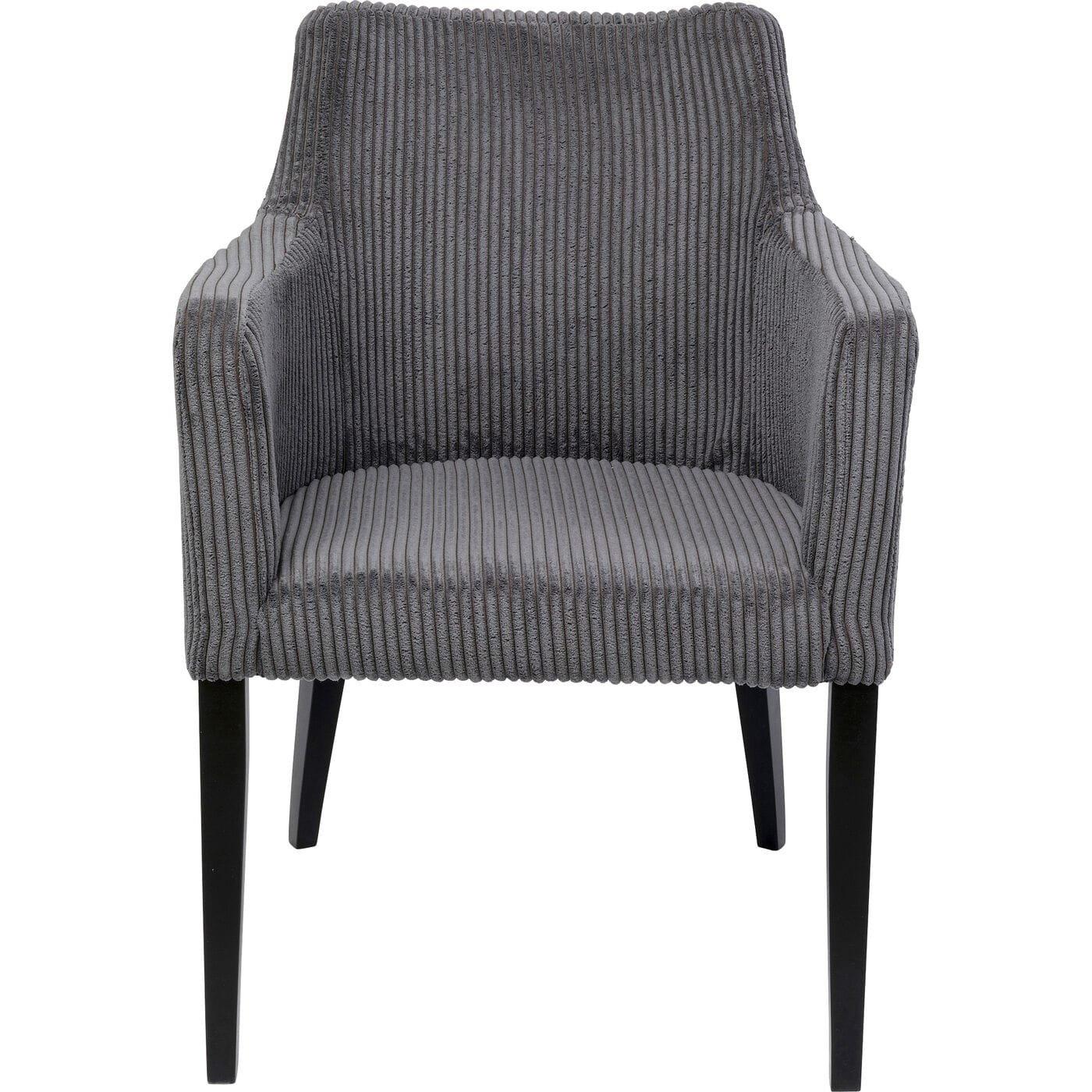 KARE Design Fauteuil Mode Cord gris  