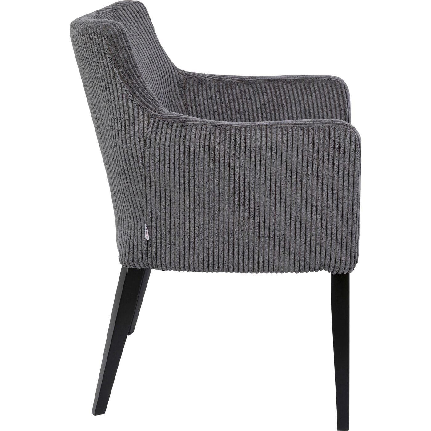 KARE Design Fauteuil Mode Cord gris  