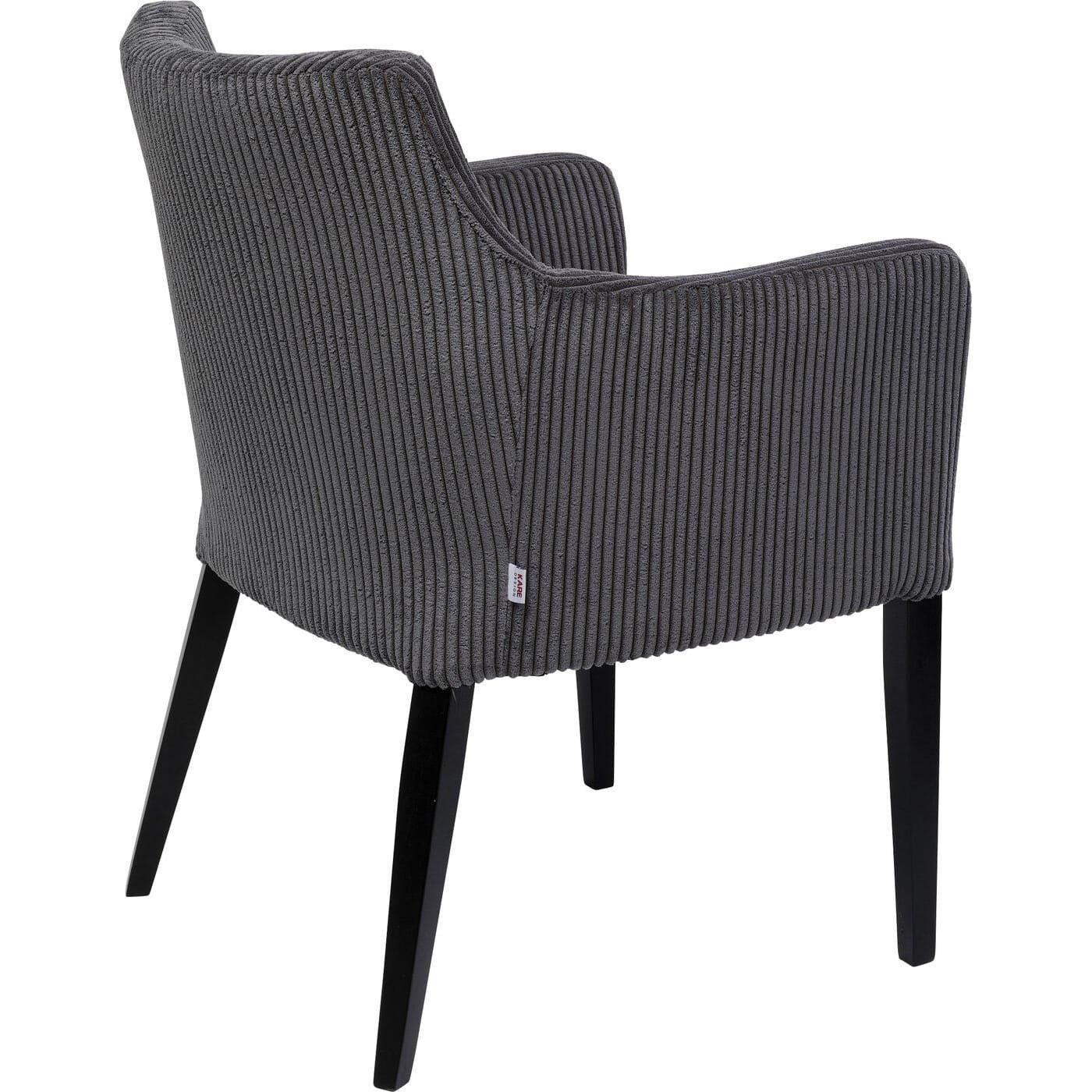 KARE Design Fauteuil Mode Cord gris  