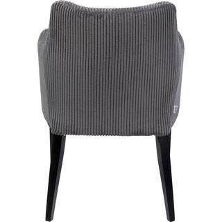 KARE Design Fauteuil Mode Cord gris  