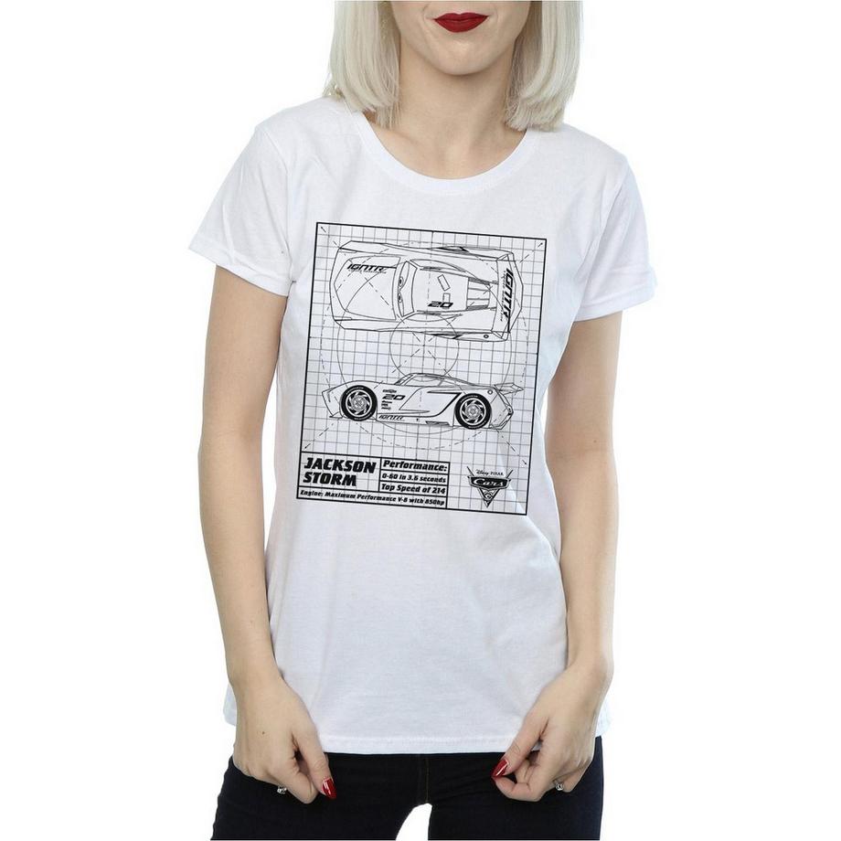 Disney Pixar Cars Jackson Storm Blueprint T-Shirt  