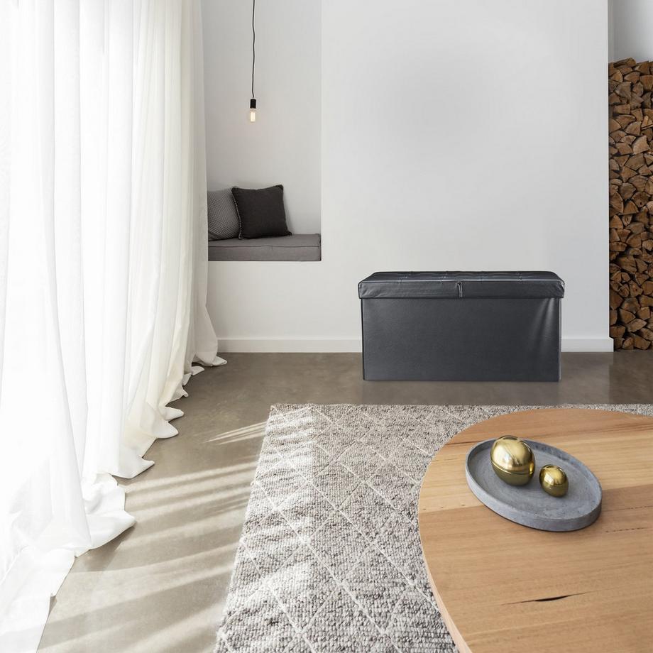Northio Panca in similpelle con coperchio ribaltabile  