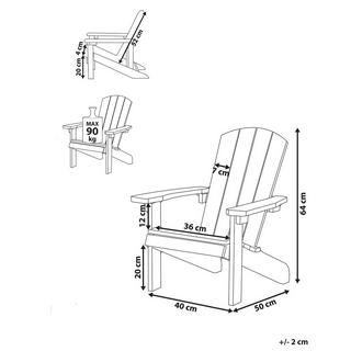 Beliani Sedia da giardino en Legno plastico Retrò ADIRONDACK  