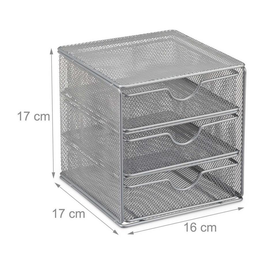 B2X Organizer da scrivania in metallo 3 scomparti  