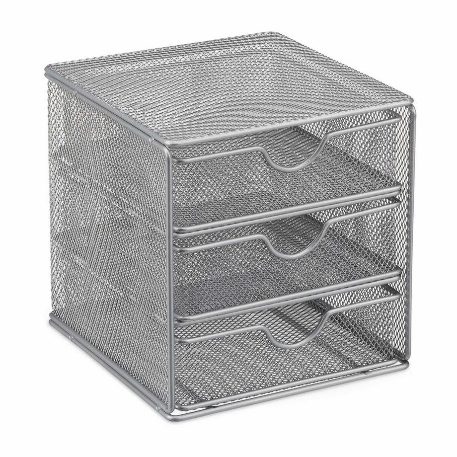 B2X Organizer da scrivania in metallo 3 scomparti  