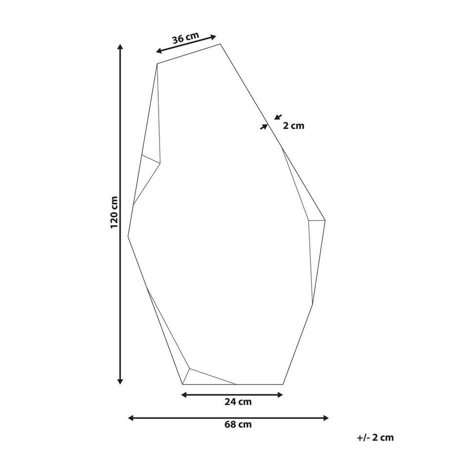 Beliani Wandspiegel aus Glas Modern ARGUEL  