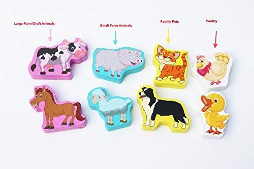 Activity-board  Ferme puzzle en bois - Animaux surdimensionnés pour petites mains - puzzle animaux de la ferme 