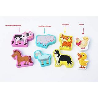 Activity-board  Ferme puzzle en bois - Animaux surdimensionnés pour petites mains - puzzle animaux de la ferme 