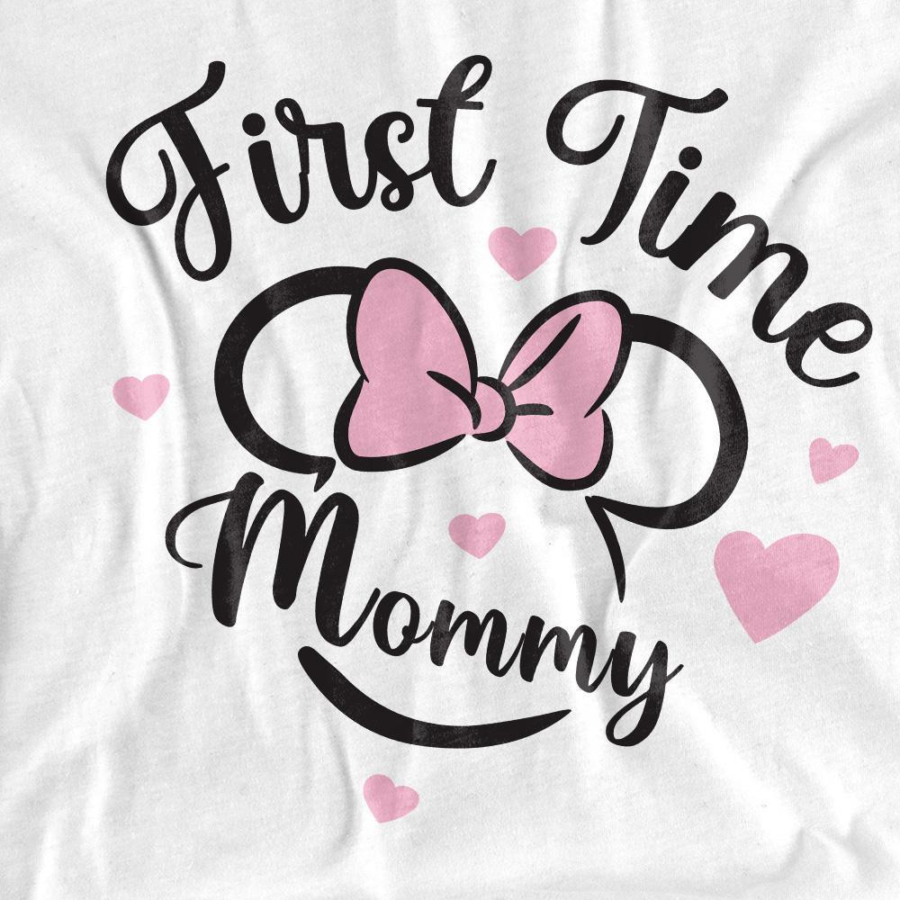Minnie Mouse First Time Mommy T-Shirt Stampata  