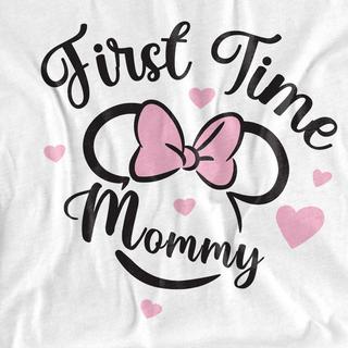 Minnie Mouse First Time Mommy T-Shirt Stampata  