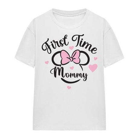 Minnie Mouse First Time Mommy T-Shirt Stampata  
