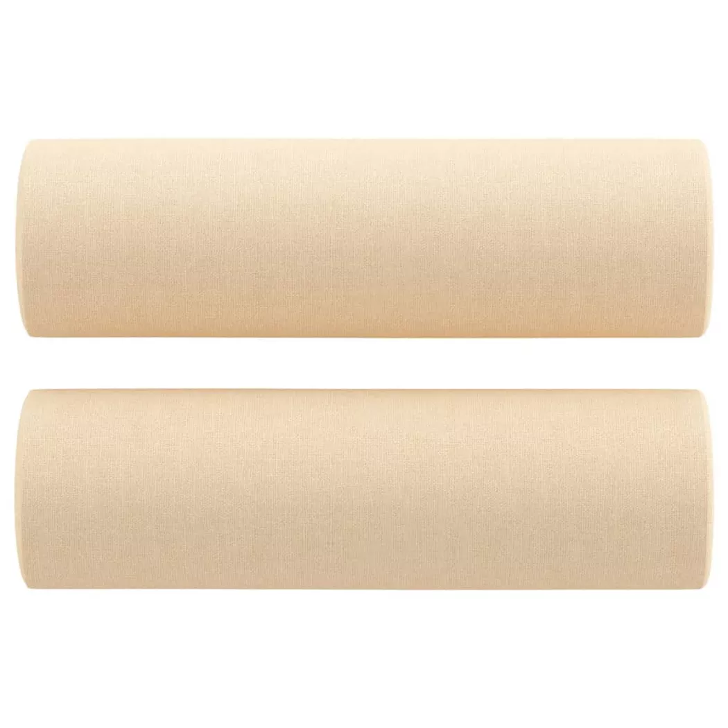 VidaXL - Oreiller décoratif tissu, One Size, Light Beige