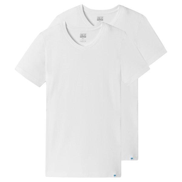 Schiesser  2er Pack Long Life Cotton - T-Shirt mit V-Ausschnitt 