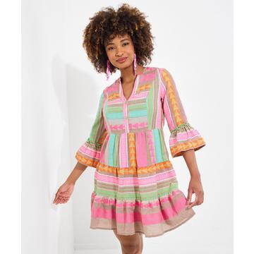 Jacquard Boho-Minikleid
