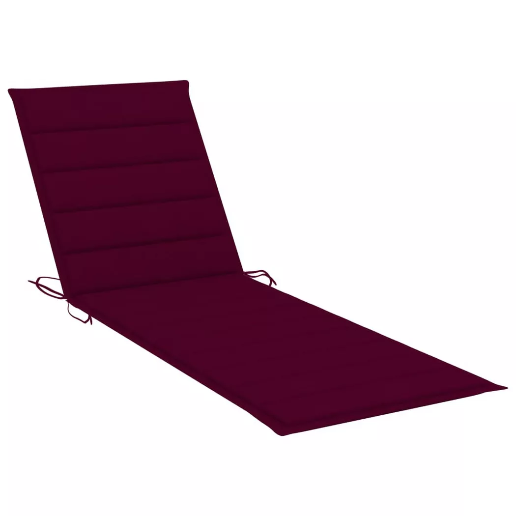 Coussin de chaise longue rouge bordeaux 200x60x3cm tissu oxford