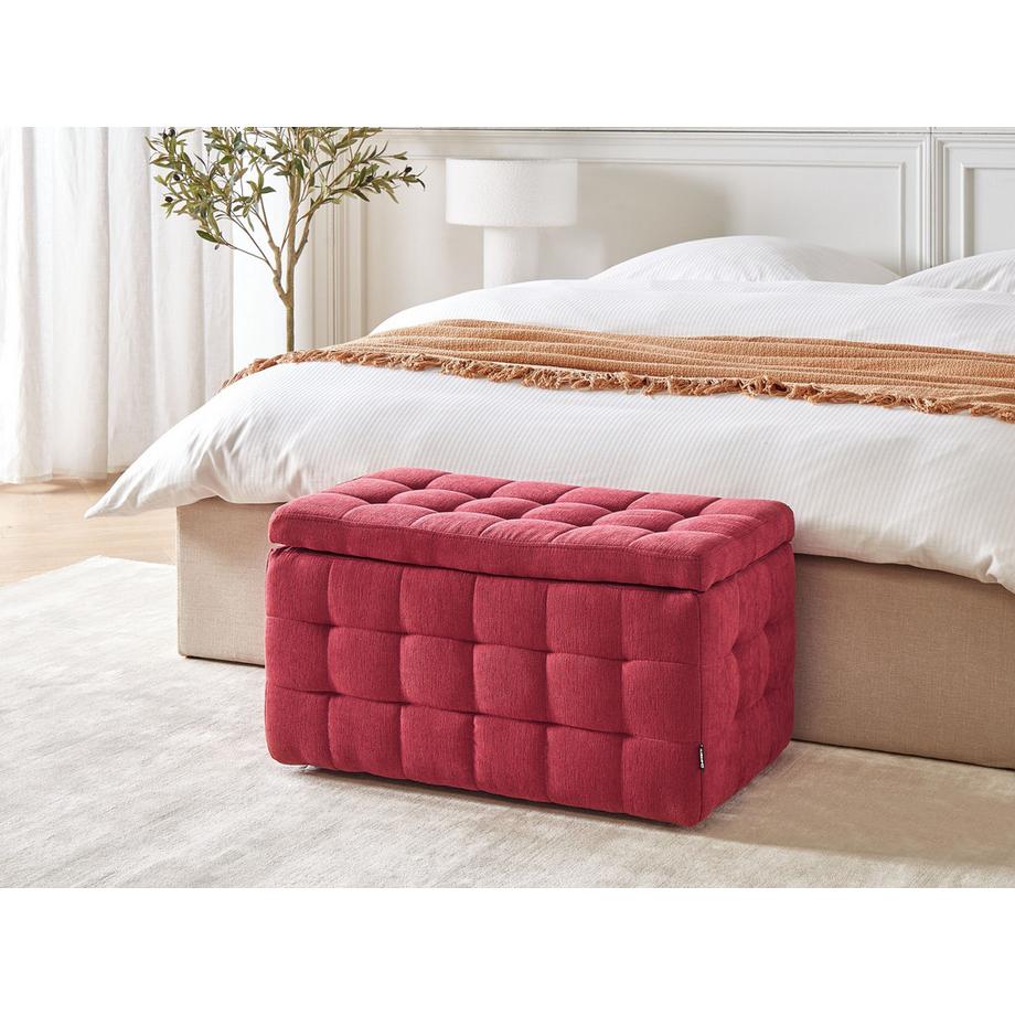 Beliani Pouf de rangement en Tissu  MICHIGAN  