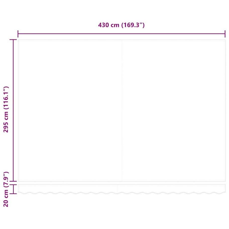 VidaXL Einziehbare markise stoff  