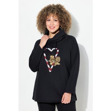 Sweatshirt, Zuckerstangen, Stehkragen, Langarm