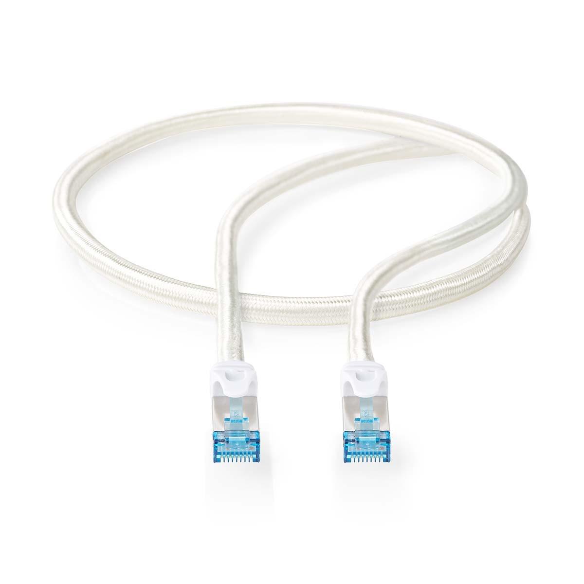 Nedis  Câble réseau CAT6a | S/FTP | RJ45 mâle | RJ45 mâle | 0.50 m | Snagless | Rond | Tressé / PVC | Argent | Boîte avec fenêtre couverte 