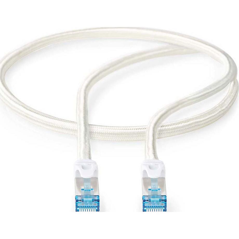 Nedis  CAT6a Netzwerkkabel | S/FTP | RJ45 Stecker | RJ45 Stecker | 0,50 m | Snagless | Rund | Geflochten / PVC | Silber | Box mit abgedecktem Fenster 