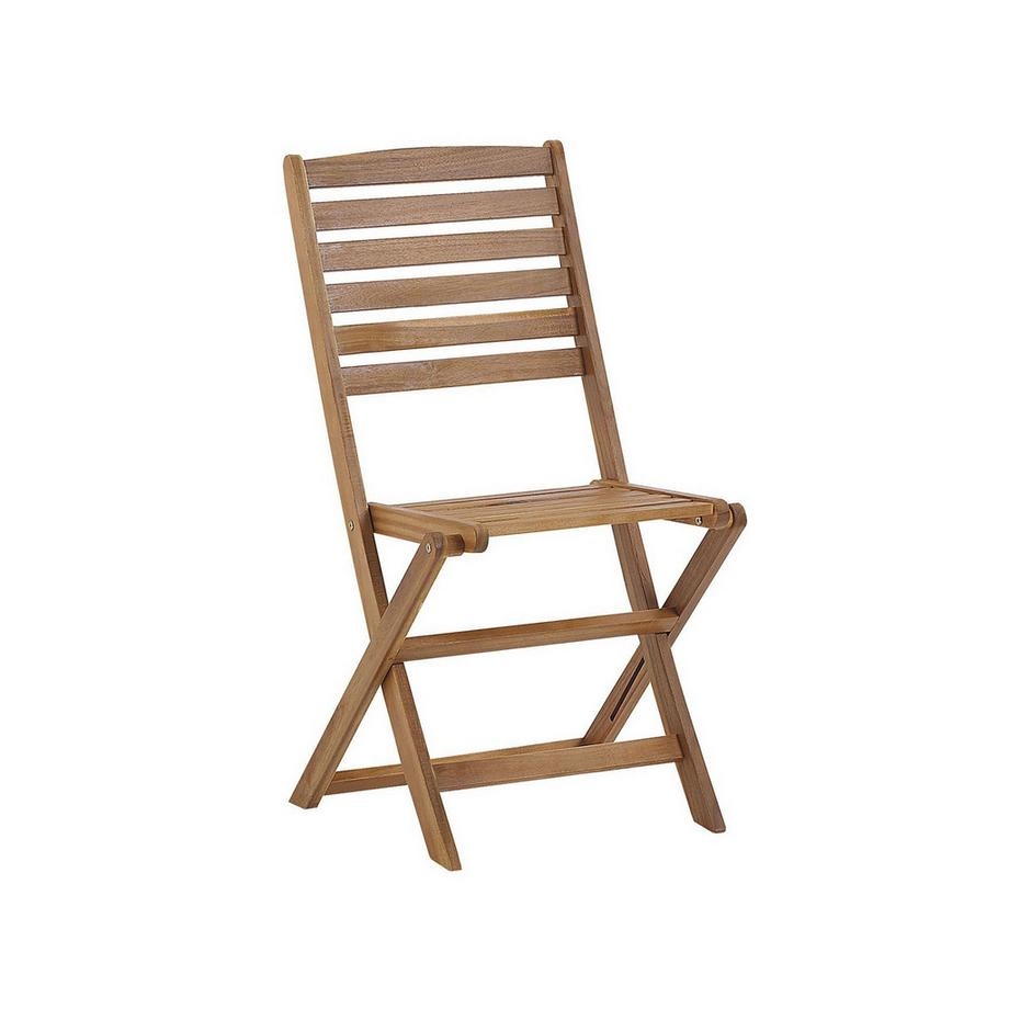 Beliani Salle à manger de jardin avec chaises en Acacia Traditionnel TOLVE  