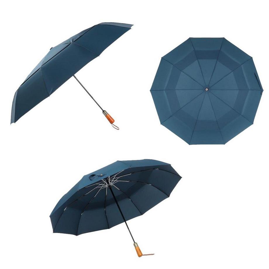eStore  Regenschirm, Kompakt - 115 cm - Blau 