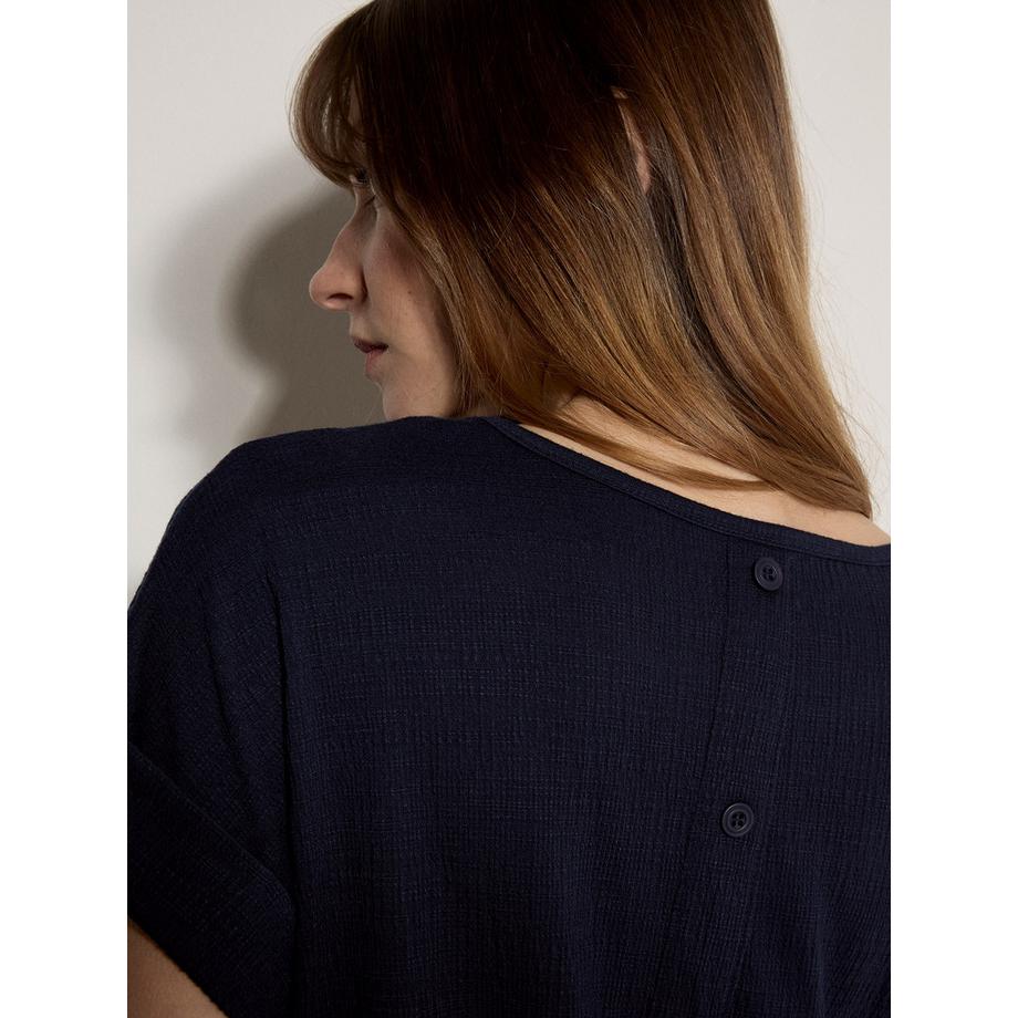 APRICOT T-shirt texturé à boutons dans le dos  