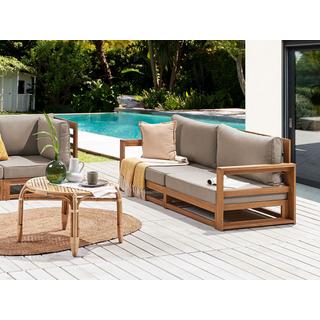 Beliani 2 Sitzer Sofa aus FSC® zertifiziertes Akazienholz Skandinavisch TIMOR  