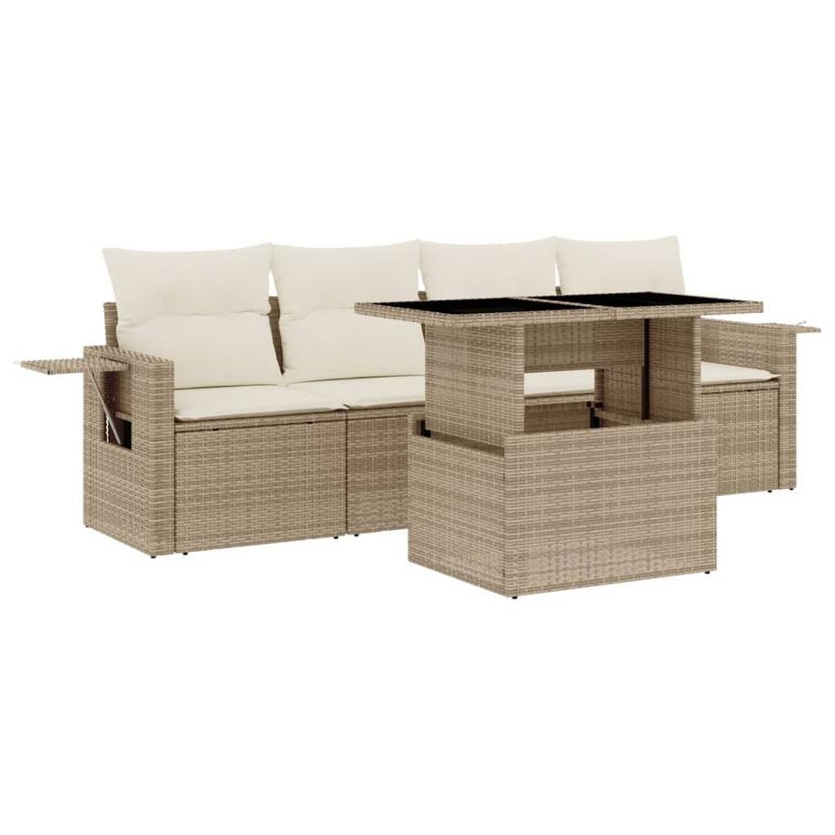 set divano da giardino Polirattan