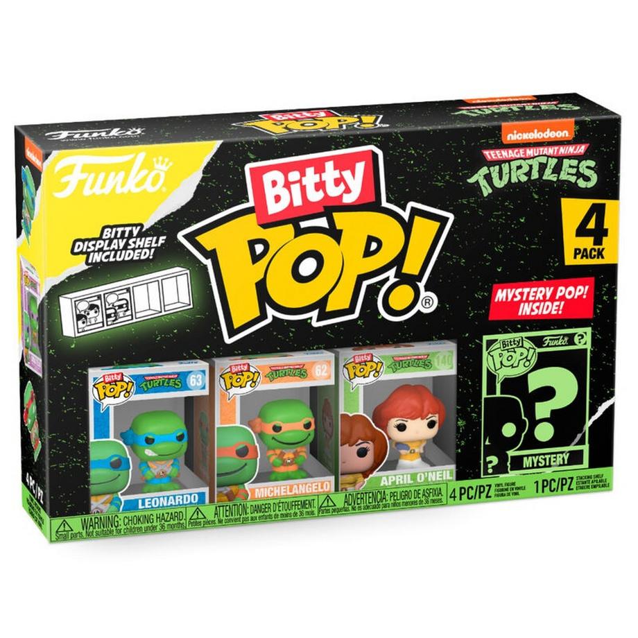 Bitty Pop! Teenage Mutant Ninja Turtles - Leonardo, Michelangelo, April O'Neil und Mystery