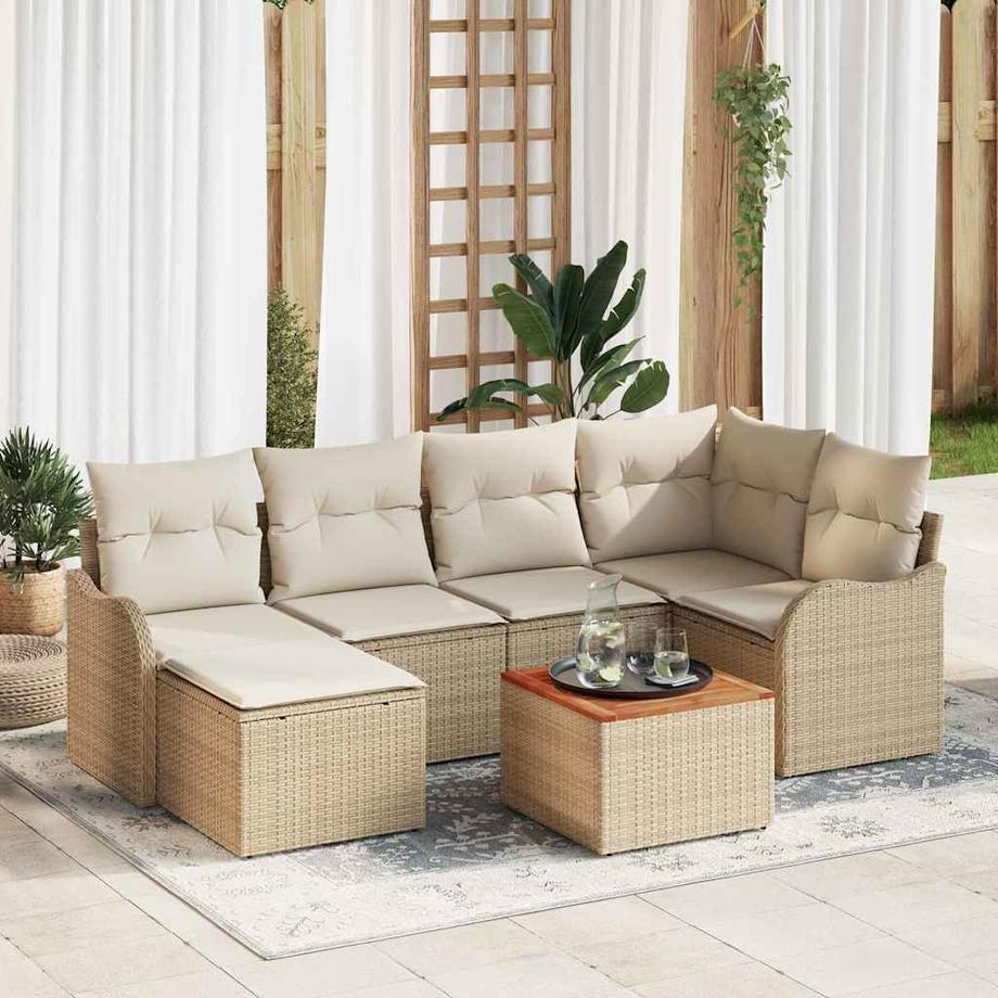 VidaXL Ensemble de canapé de jardin poly rattan  