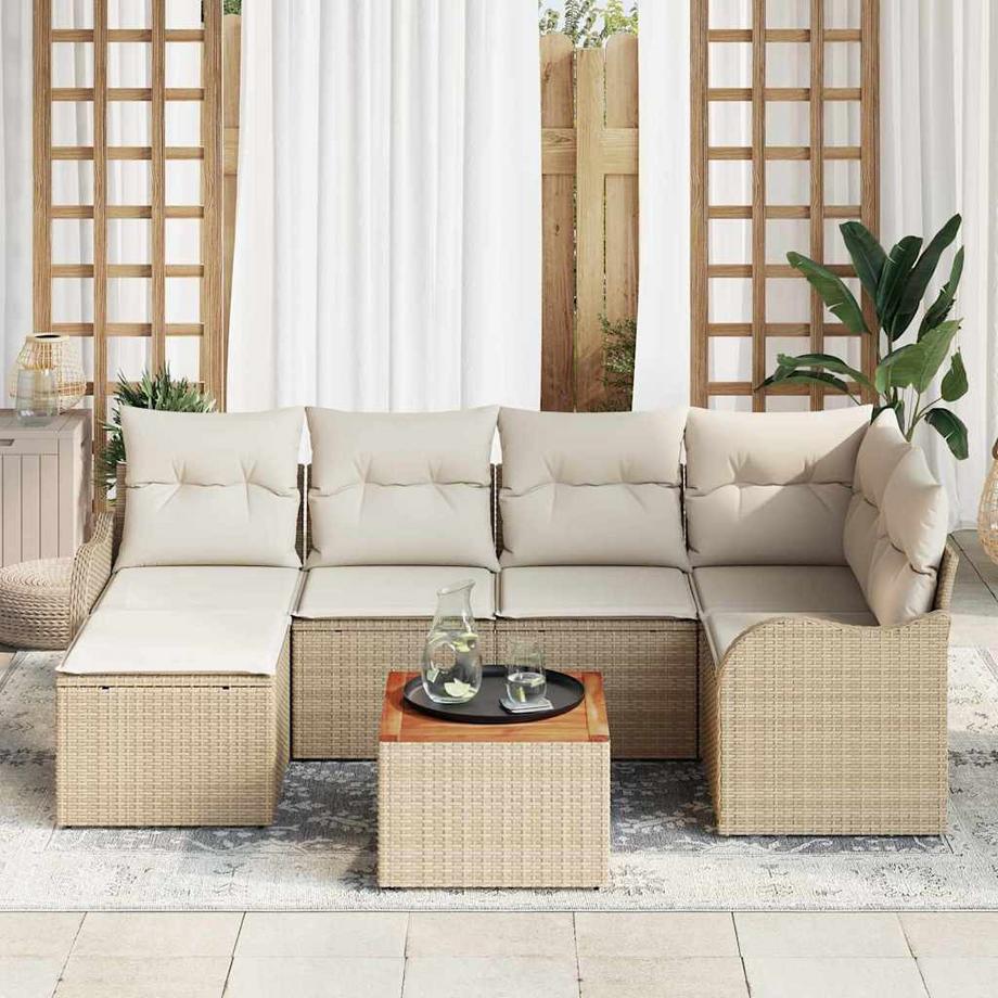 VidaXL Ensemble de canapé de jardin poly rattan  