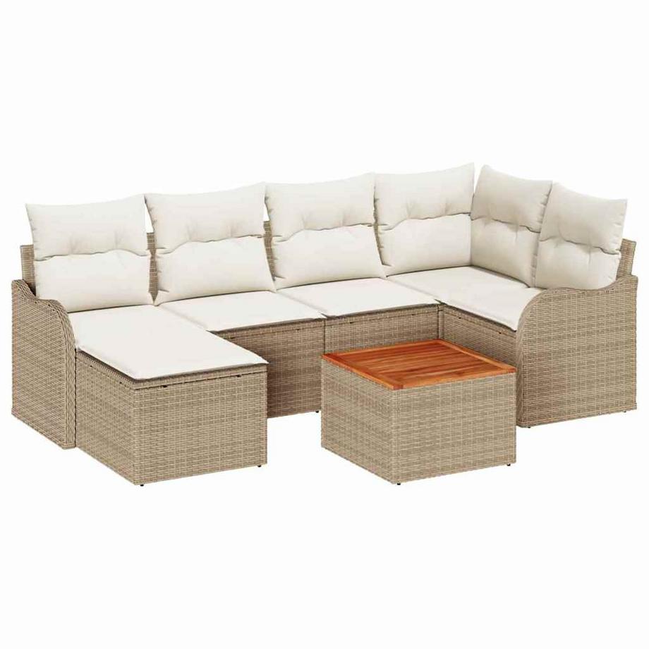 Ensemble de canapé de jardin poly rattan