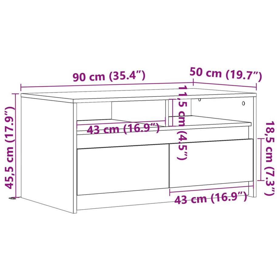 VidaXL Couchtisch holzwerkstoff  