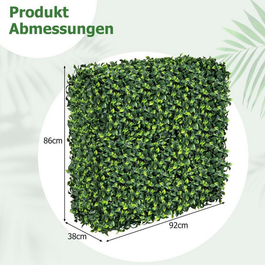 Northix  Mur végétal artificiel plantes artificielles sur pied 92 x 38 x 86 cm idéal pour l'intérieur et l'extérieur 