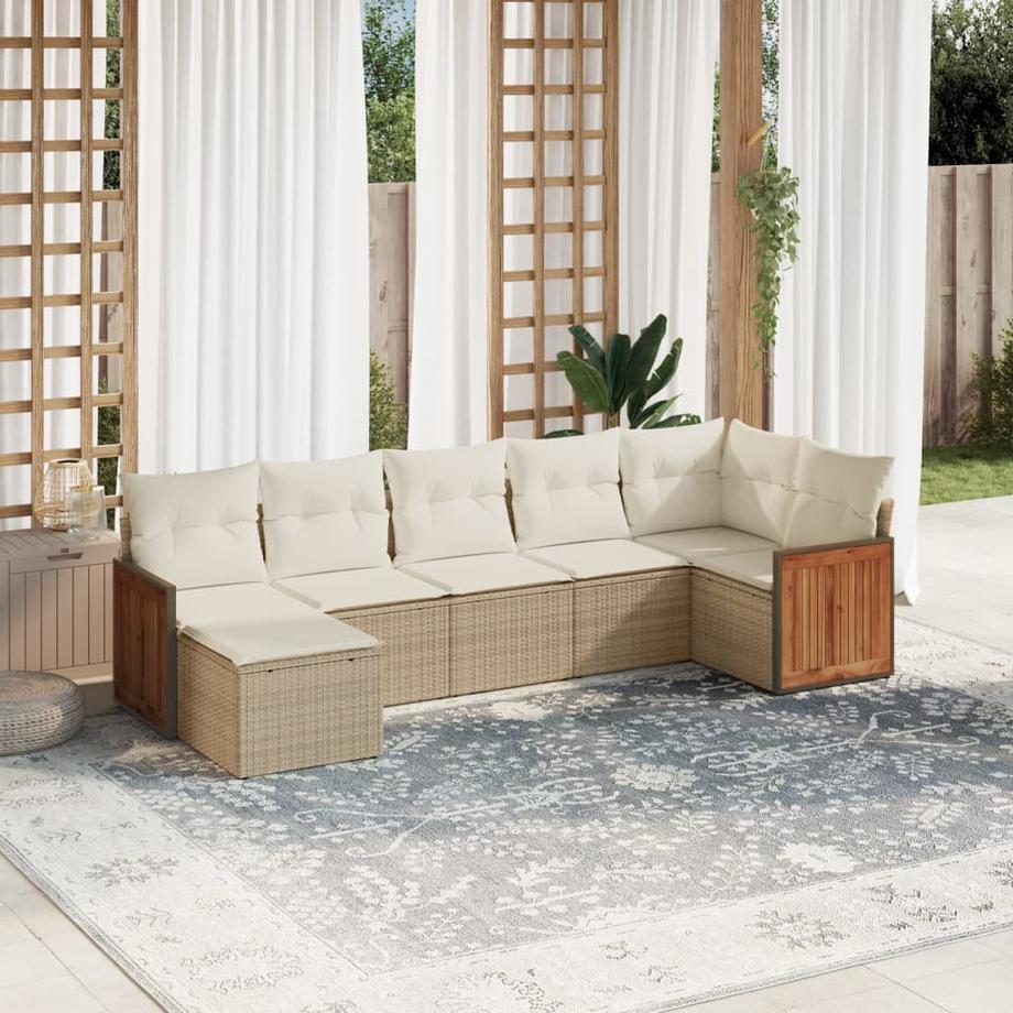 VidaXL set divano da giardino Polirattan  