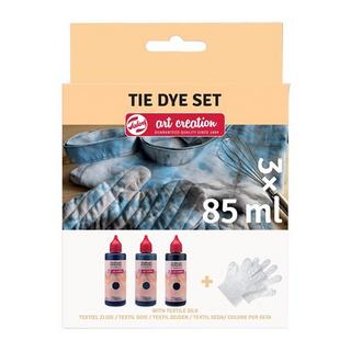 Talens  Talens Tie-Dye set Noir | 3 x 85 ml + gants 