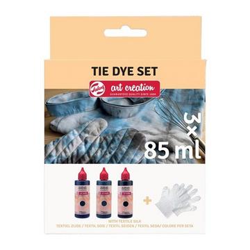 Talens Tie-Dye set Noir | 3 x 85 ml + gants