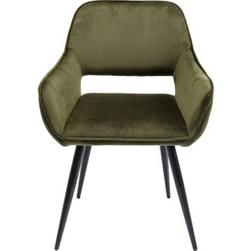 Chaise avec accoudoirs San Francisco vert foncé